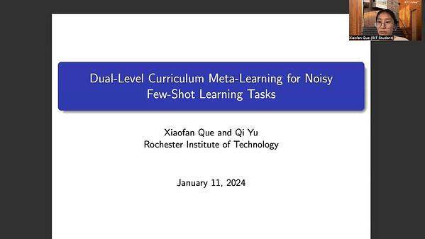 Dual-Level Curriculum Meta-Learning for Noisy Few-Shot Learning Tasks | VIDEO