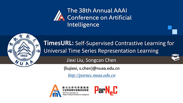 TimesURL: Self-Supervised Contrastive Learning for Universal Time Series Representation Learning | VIDEO