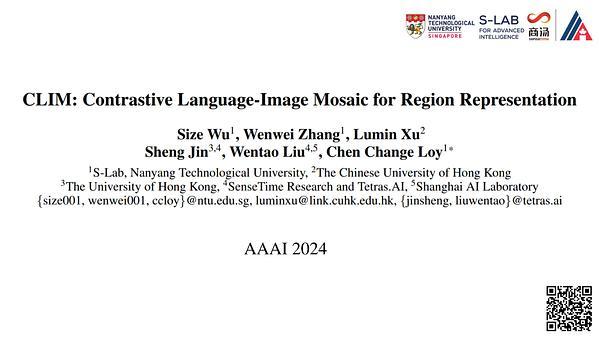 CLIM: Contrastive Language-Image Mosaic for Region Representation