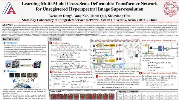 Learning Multi-Modal Cross-Scale Deformable Transformer Network for Unregistered Hyperspectral Image Super-resolution