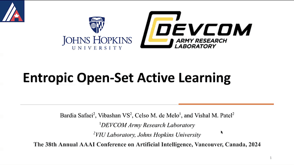 Entropic Open-Set Active Learning | VIDEO