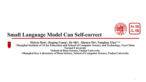 Small Model Can Self-Correct