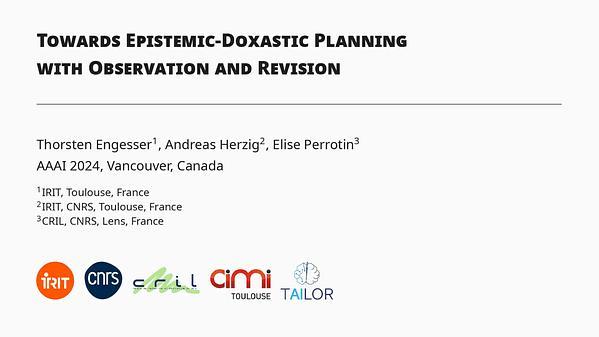 Towards Epistemic-Doxastic Planning with Observation and Revision | VIDEO