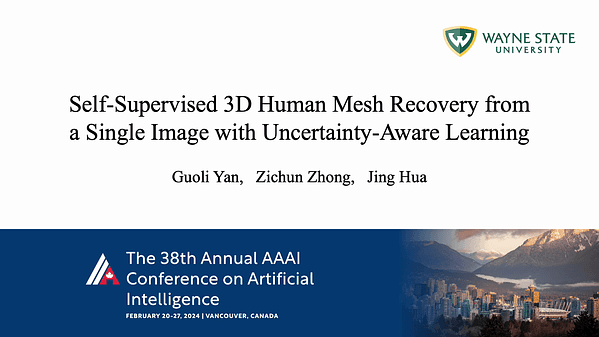 Self-Supervised 3D Human Mesh Recovery from a Single Image with Uncertainty-Aware Learning