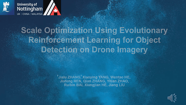 Scale Optimization Using Evolutionary Reinforcement Learning for Object Detection on Drone Imagery