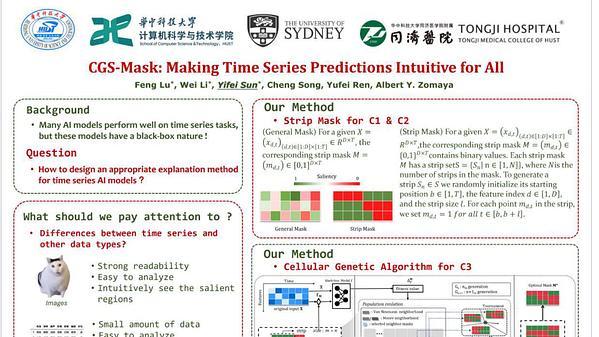 CGS-Mask: Making Time Series Predictions Intuitive for All