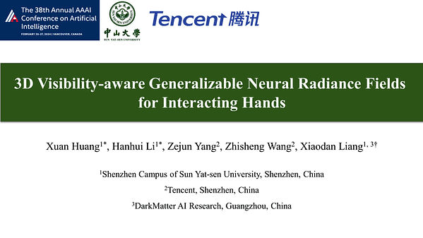 3D Visibility-Aware Generalizable Neural Radiance Fields for Interacting Hands