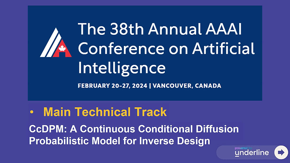 CcDPM: A Continuous Conditional Diffusion Probabilistic Model for Inverse Design | VIDEO