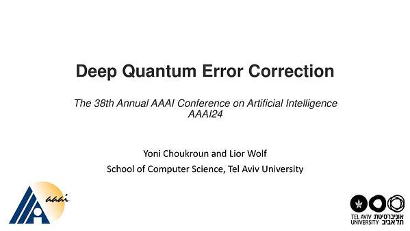 Deep Quantum Error Correction