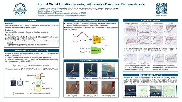 Robust Visual Imitation Learning with Inverse Dynamics Representations