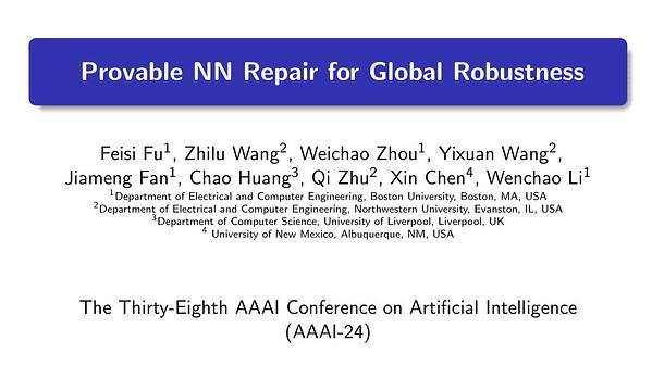 REGLO: Provable Neural Network Repair for Global Robustness Properties