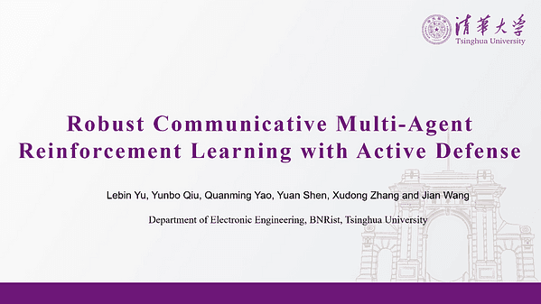 Robust Communicative Multi-Agent Reinforcement Learning with Active Defense | VIDEO