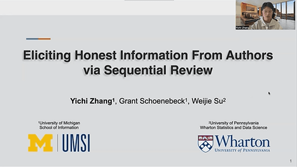 Eliciting Honest Information from Authors Using Sequential Review