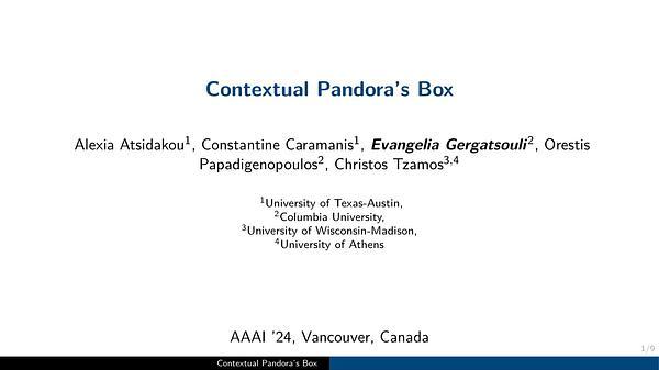 Contextual Pandora’s Box