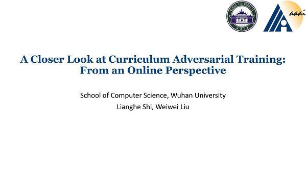 A Closer Look at Curriculum Adversarial Training: From an Online Perspective