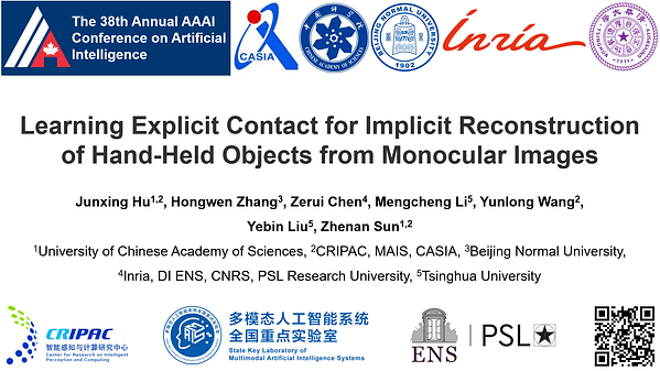 Learning Explicit Contact for Implicit Reconstruction of Hand-Held Objects from Monocular Images