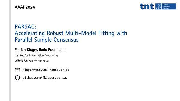 PARSAC: Accelerating Robust Multi-Model Fitting with Parallel Sample Consensus