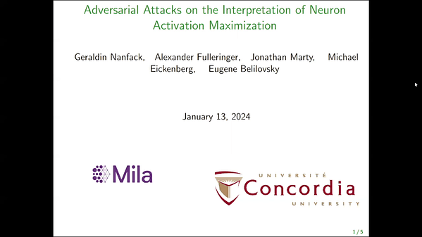 Adversarial Attacks on the Interpretation of Neuron Activation Maximization