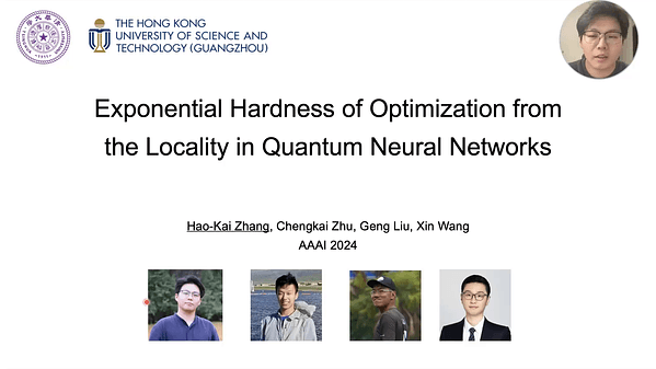 Exponential Hardness of Optimization from the Locality in Quantum Neural Networks