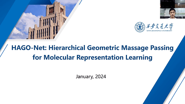 HAGO-Net: Hierarchical Geometric Massage Passing for Molecular Representation Learning | VIDEO