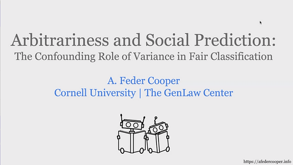 Arbitrariness and Social Prediction: The Confounding Role of Variance in Fair Classification