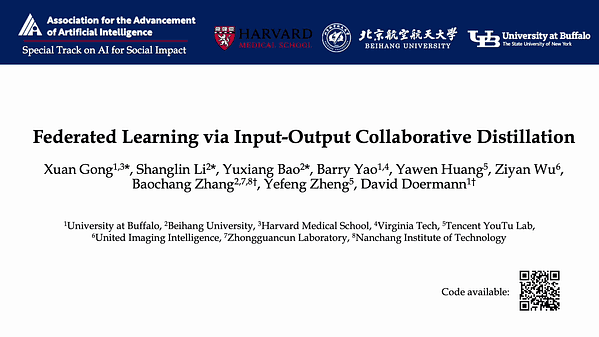 Federated Learning via Input-Output Collaborative Distillation | VIDEO