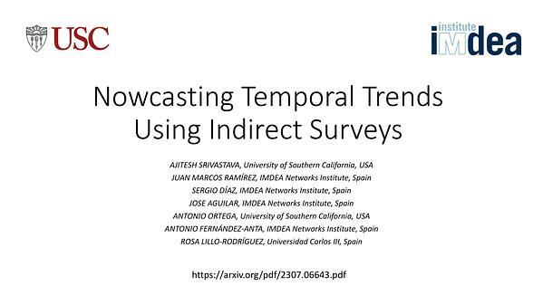 Nowcasting Temporal Trends Using Indirect Surveys