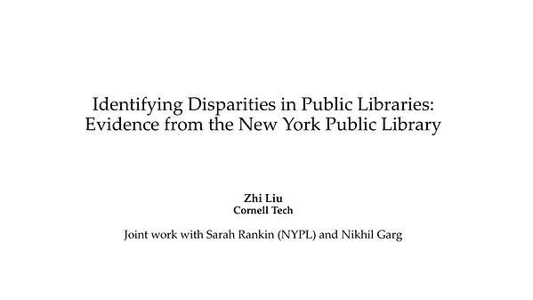 Identifying and Addressing Disparities in Public Libraries with Bayesian Latent Variable Modeling