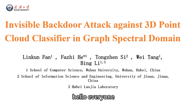 Invisible Backdoor Attack against 3D Point Cloud Classifier in Graph Spectral Domain