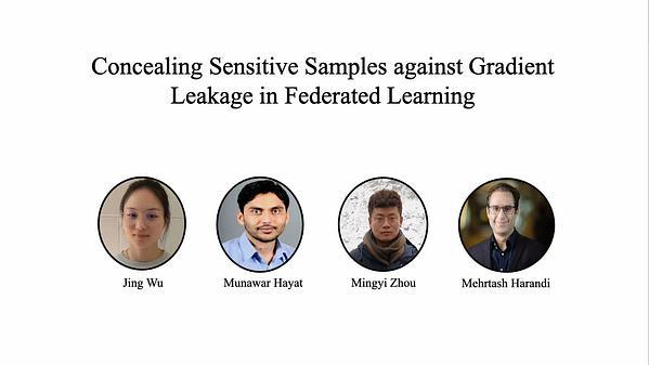 Concealing Sensitive Samples against Gradient Leakage in Federated Learning | VIDEO