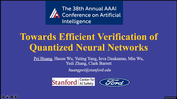 Towards Efficient Verification of Quantized Neural Networks | VIDEO