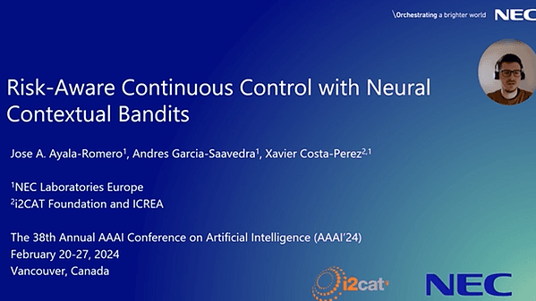 Risk-Aware Continuous Control with Neural Contextual Bandits | VIDEO