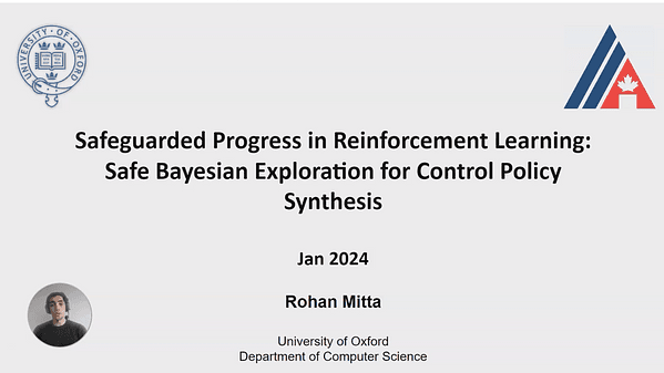 Safeguarded Progress in Reinforcement Learning: Safe Bayesian Exploration for Control Policy Synthesis | VIDEO