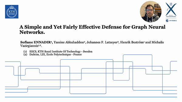 A Simple and Yet Fairly Effective Defense for Graph Neural Networks | VIDEO