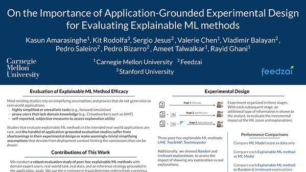 On the Importance of Application-Grounded Experimental Design for Evaluating Explainable ML Methods