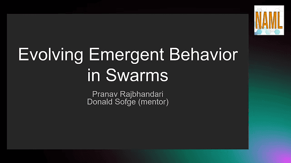 Learning Emergent Behavior in Robot Swarms with NEAT