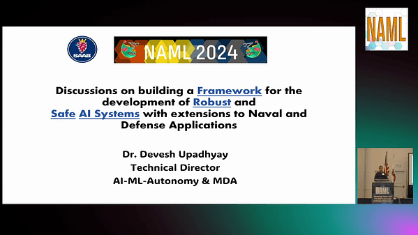Discussions on building a framework for the development of Robust and Safe AI systems with extensions to Naval and Defense  applications