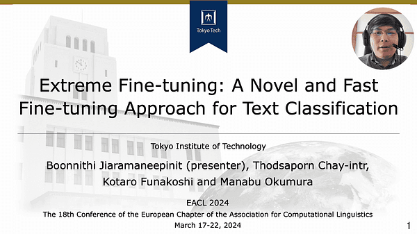 Extreme Fine-tuning: A Novel and Fast Fine-tuning Approach for text Classification