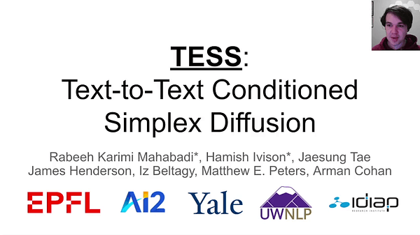 TESS: Text-to-Text Self-Conditioned Simplex Diffusion