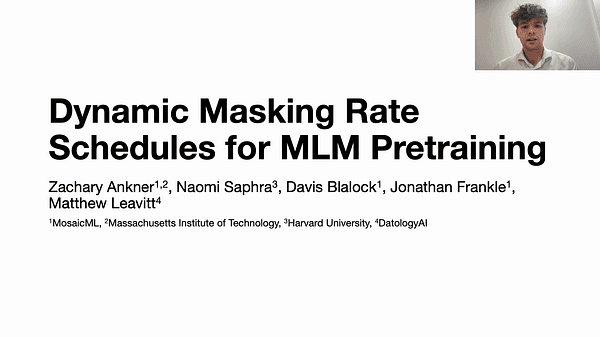 Dynamic Masking Rate Schedules for MLM Pretraining