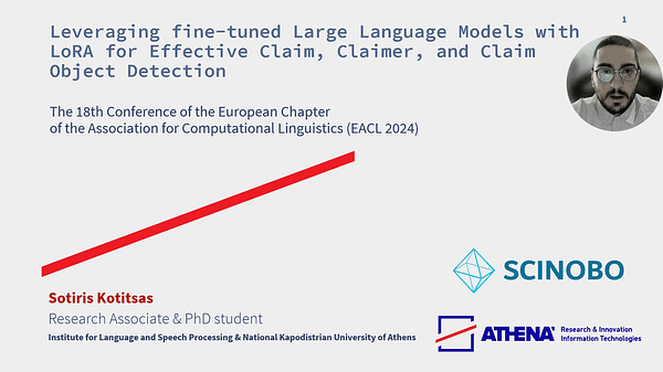 Leveraging fine-tuned Large Language Models with LoRA for Effective Claim, Claimer, and Claim Object Detection