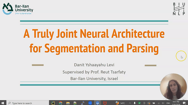 A Truly Joint Neural Architecture for Segmentation and Parsing