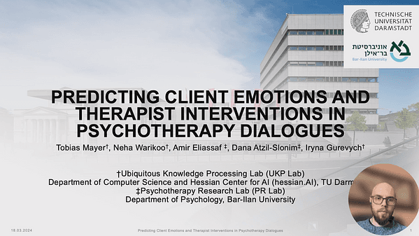 Predicting Client Emotions and Therapist Interventions in Psychotherapy Dialogues