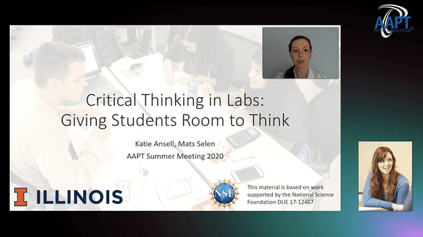 Critical Thinking in Labs: Giving Students Room to Think