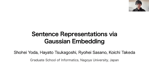 Sentence Representations via Gaussian Embedding