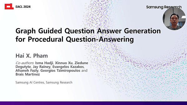 Graph Guided Question Answer Generation for Procedural Question-Answering