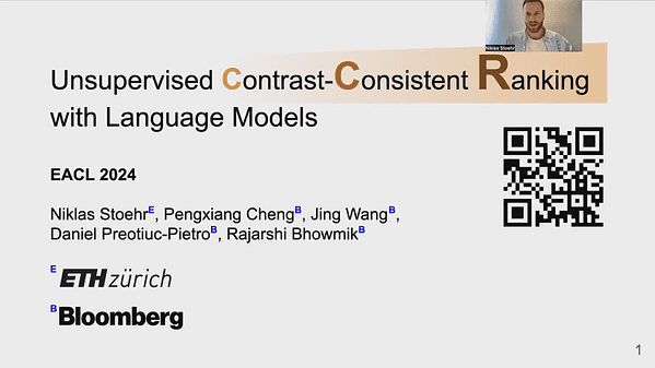 Unsupervised Contrast-Consistent Ranking with Language Models