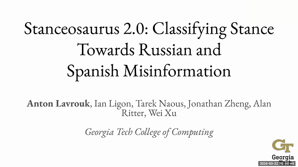 Stanceosaurus 2.0 - Classifying Stance Towards Russian and Spanish Misinformation