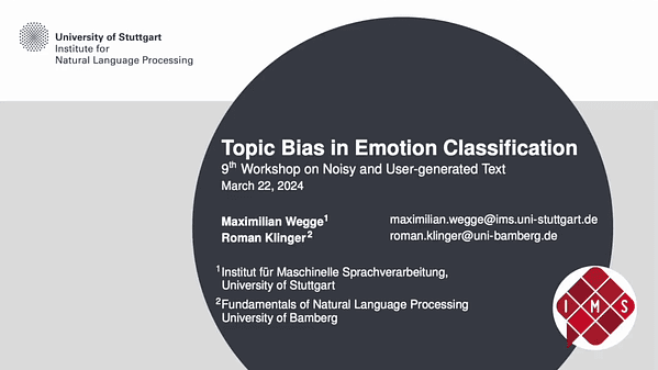 Topic Bias in Emotion Classification
