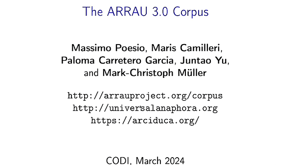 The ARRAU 3.0 Corpus